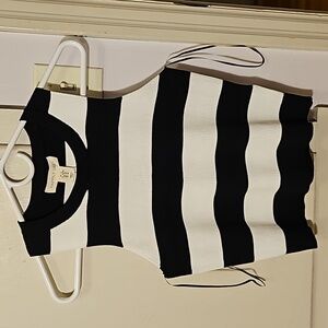 NWT Happily Grey Striped Crop Top XL